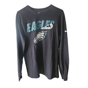 Nike Unisex Dri Fit Black Eagles Long Sleeve Shirt Size Medium